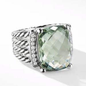 David Yurman Wheaton Ring with Prasiolite size 7